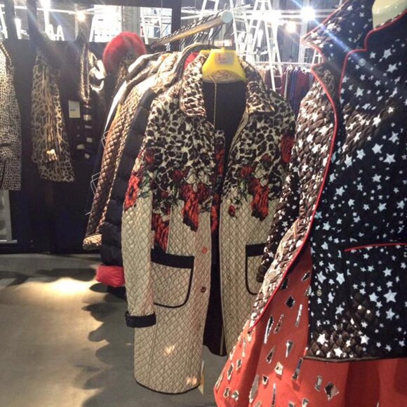 Lanci Fancy Reversible Quilted Rose Leopard Jacket - Picture 9 of 9